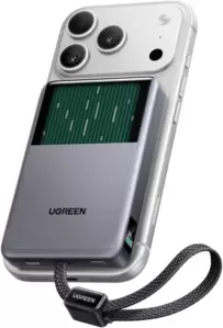 Портативное зарядное устройство Ugreen MagFlow Pro Qi2 25W 65062 10000mAh (серый) фото