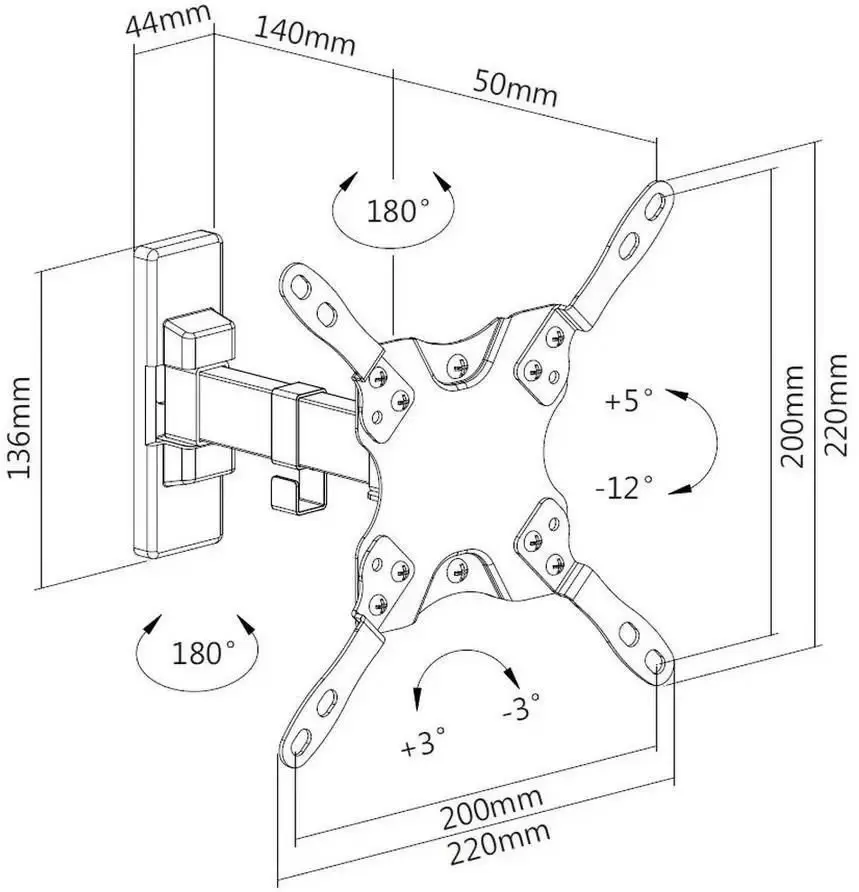 Кронштейн для телевизора Ultramounts UM864B фото