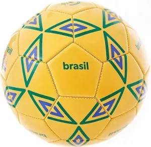 Мяч футбольный Umbro Brasil Ceramica Supporter Ball 25563U-ЗВО 5 yellow/blue/green фото