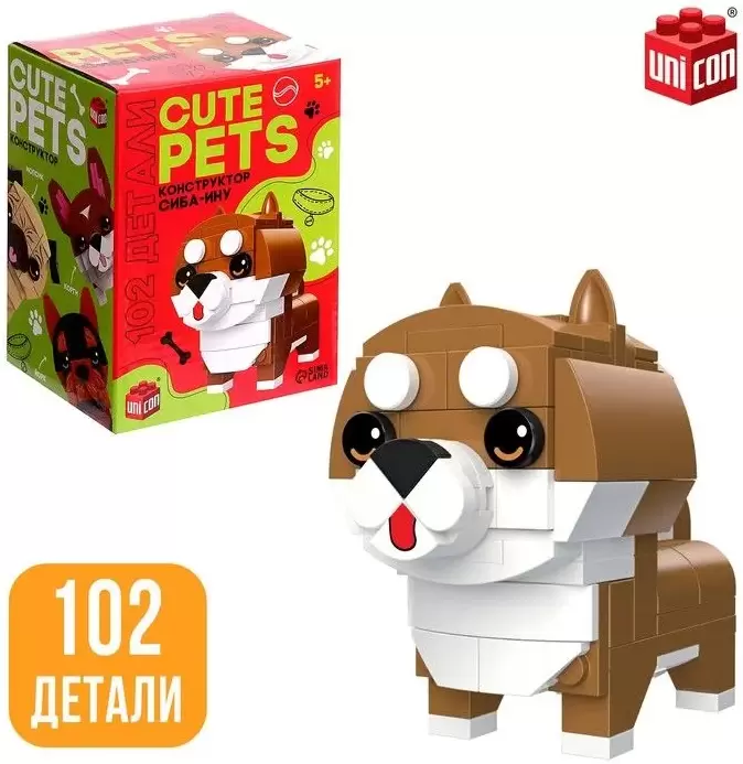 Конструктор Unicon Cute pets 9278945 Сиба-Ину фото