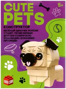 Конструктор Unicon Cute pets. Мопсик 9278946 фото