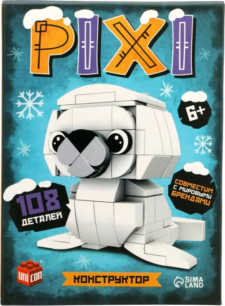 Микроконструктор Unicon Pixi. Тюлень 30001-1 / 10797793 фото