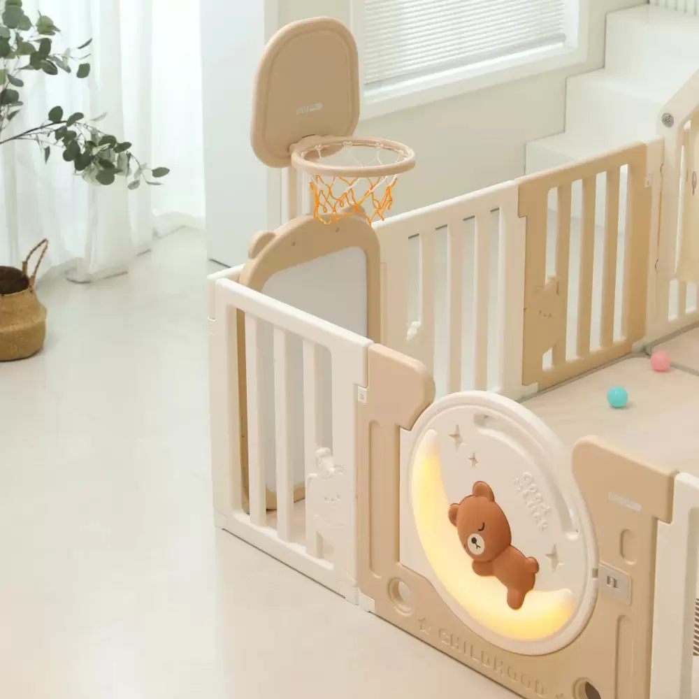 Игровой манеж UNIX Kids DeLuxe House 150x180 (Camel) фото