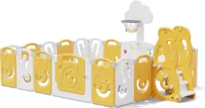 Игровой манеж UNIX Kids Supreme Music 200x240 (желтый) фото