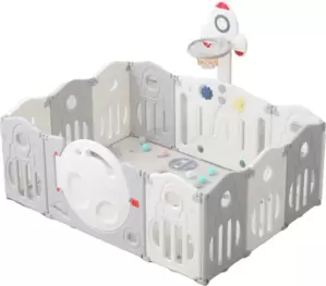 Игровой манеж UNIX Kids Supreme Space 160x160 (серый) фото