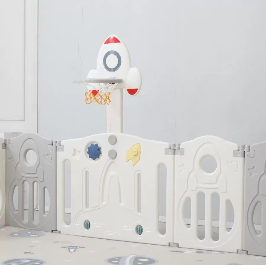 Игровой манеж UNIX Kids Supreme Space 200x200 (серый) фото