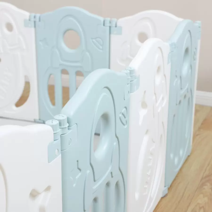 Игровой манеж UNIX Kids Supreme Space с качелями 160x160(синий) фото