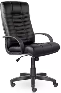Офисное кресло UTFC Атлант В (пластик, экокожа, черный) фото