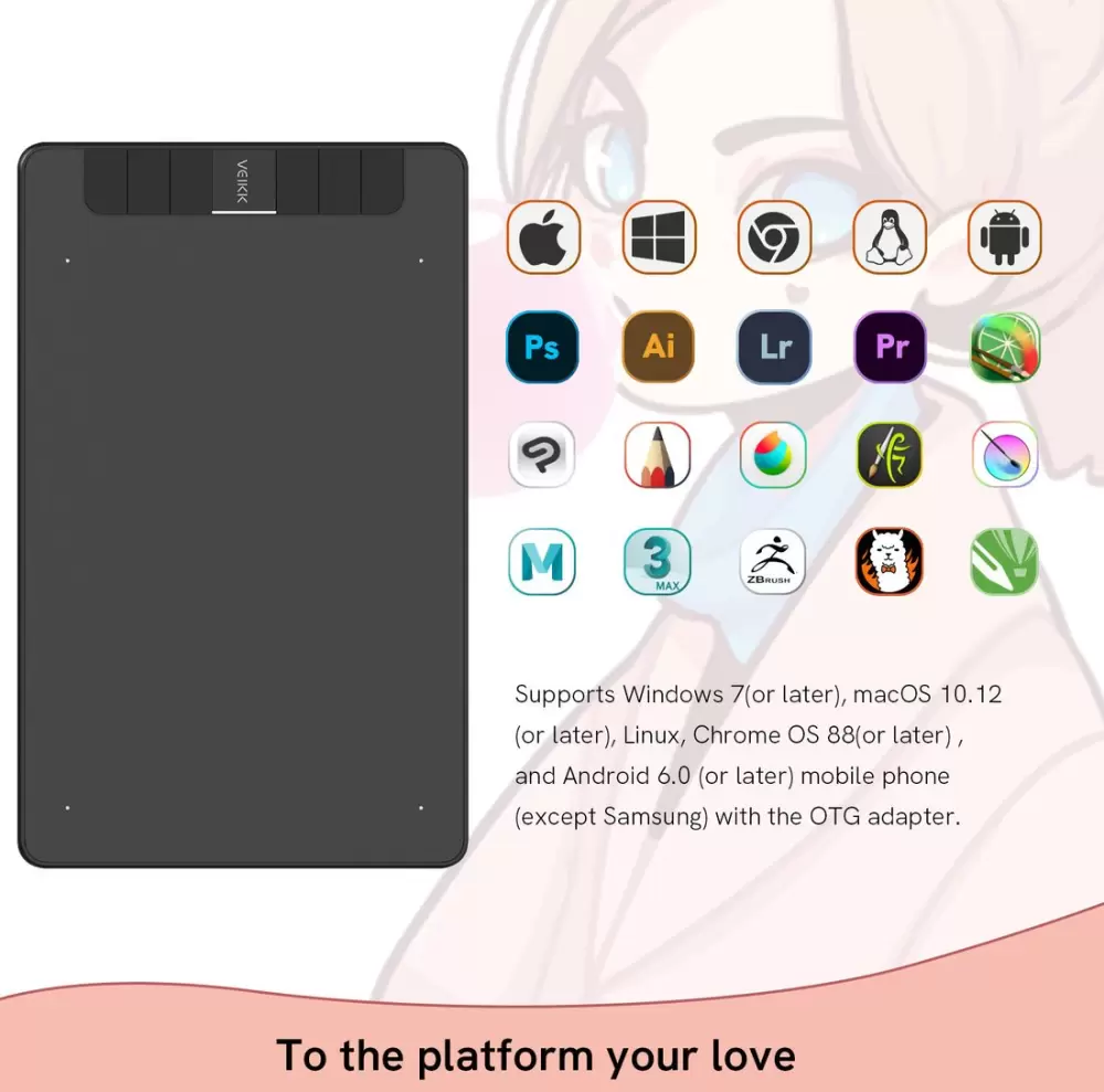 Графический планшет Veikk Creator VK640 фото