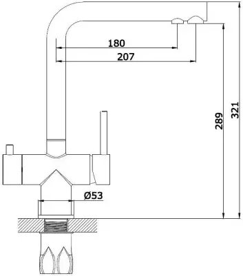 Смеситель Vieir V15036G фото