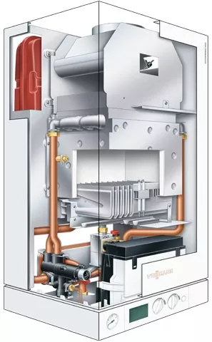Газовый котел Viessmann Vitopend 100-W WH1D двухконтурный с открытой камерой сгорания (23 кВт) фото 2