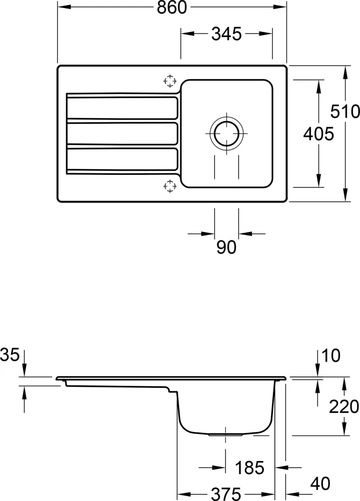 Кухонная мойка Villeroy & Boch Architectura 50 335001R1 фото