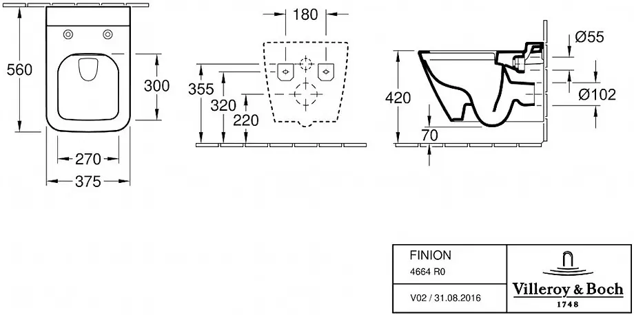 Унитаз Villeroy & Boch Finion 4664R0R1 фото