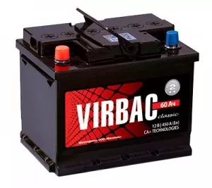 Аккумулятор Virbac Classic L+ (60Ah) фото
