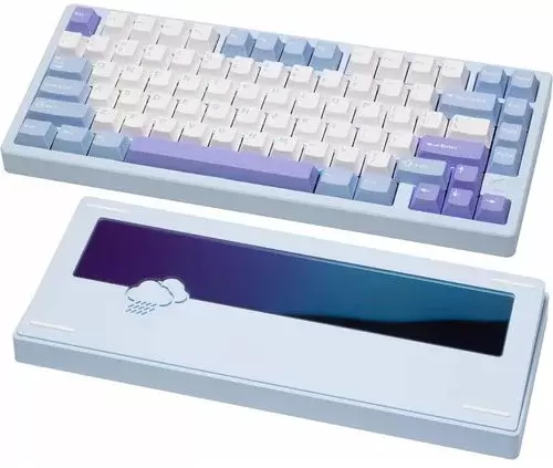 Клавиатура Wobkeys Rainy75 HMX Violet Linear Switch (голубой) фото 2