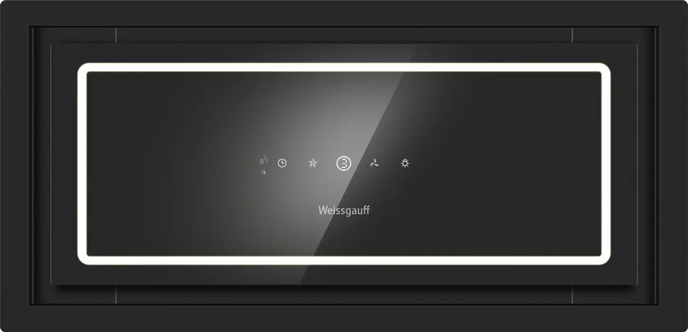 Кухонная вытяжка Weissgauff Quadra 600 Touch Black Glass фото