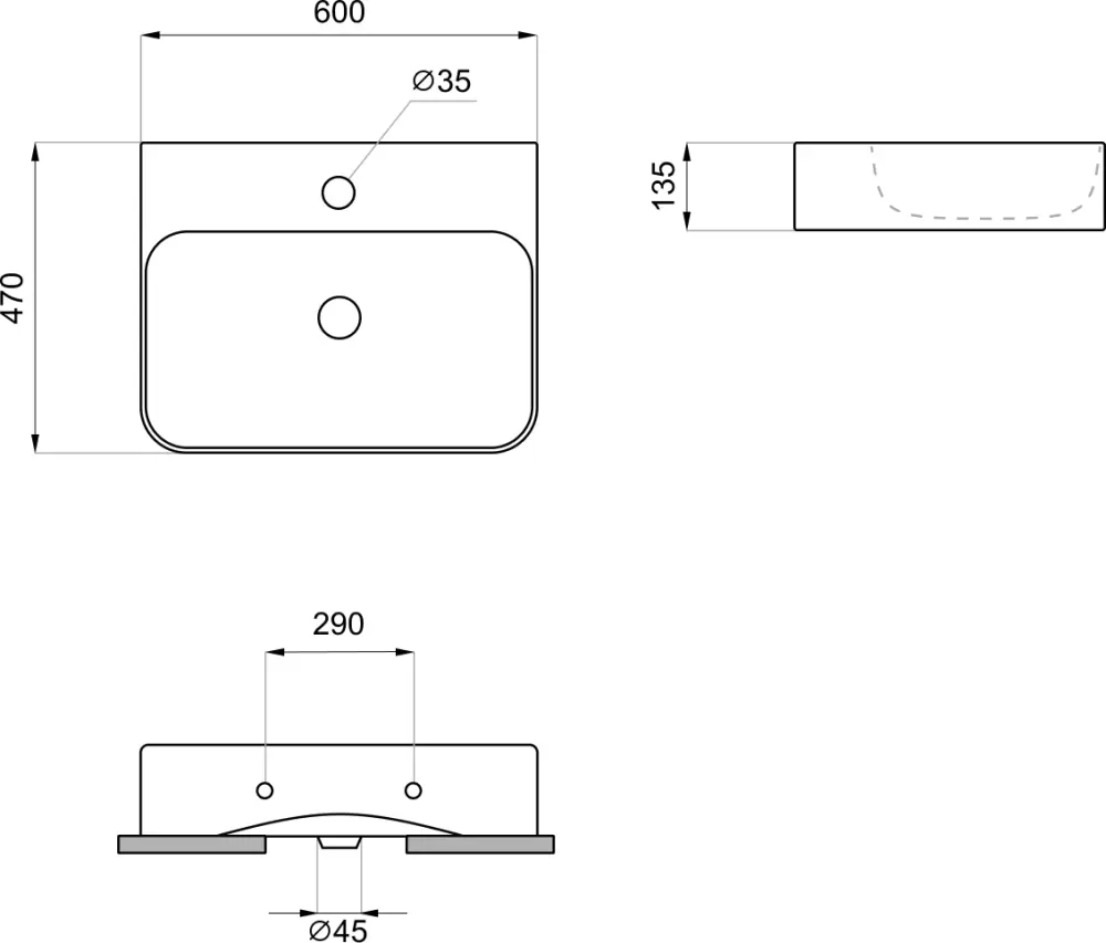 Умывальник Wellsee Clermont 302602000 фото