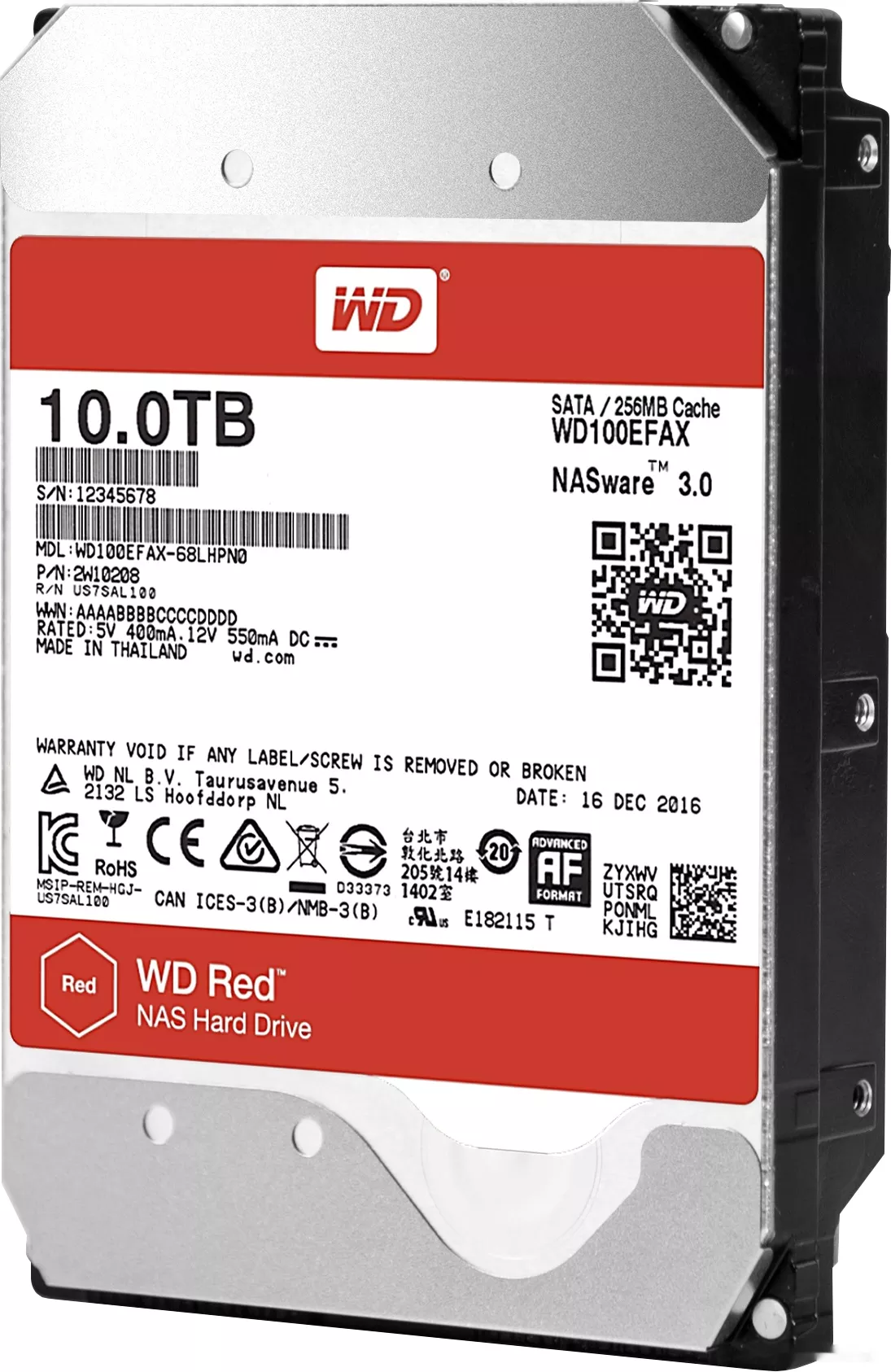 Жесткий диск Western Digital Red 12TB WD120EFAX купить недорого в Минске,  цены – Shop.by