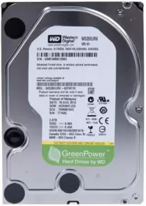 Жесткий диск Western Digital AV-GP 2TB (WD20EURX) фото