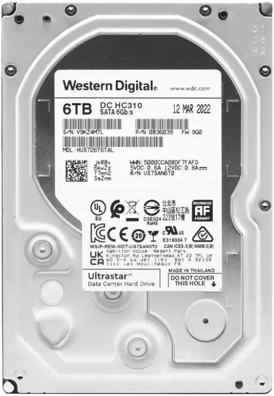 Western Digital DC HC310 6TB HUS726T6TAL4200