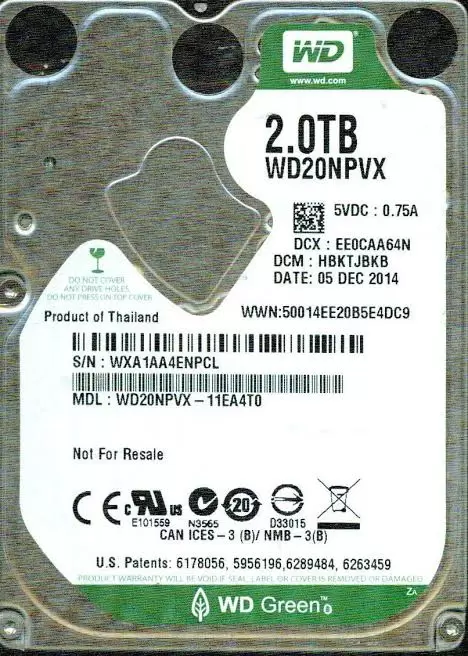 Western Digital Green 2TB WD20NPVX
