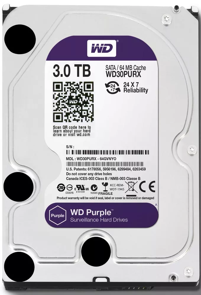 Жесткий диск Western Digital Purple (WD30PURX) 3000 Gb фото