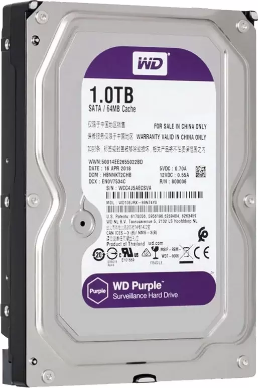 Western Digital Purple Surveillance 1TB WD10EJRX