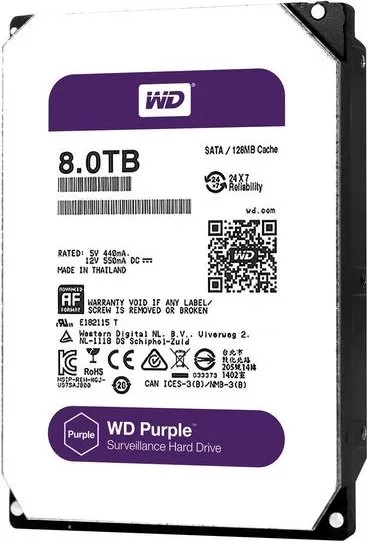 Жесткий диск Western Digital Purple (WD80PUZX) 8Tb фото 3