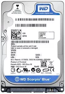 Жесткий диск Western Digital Scorpio Blue (WD3200BPVT) 320 Gb фото