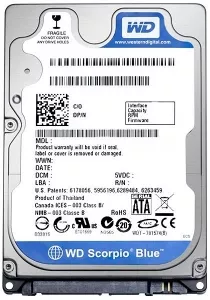 Жесткий диск Western Digital Scorpio Blue (WD5000BPVT) 500 Gb фото