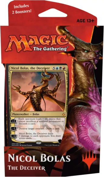 Настольная игра Wizards of the Coast Magic: The Gathering. Hour of Devastation: Nicol Bolas. The Deceiver (ENG) фото