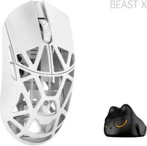 Игровая мышь WLMouse Beast X Pro Omron Solid Slits (белый) фото