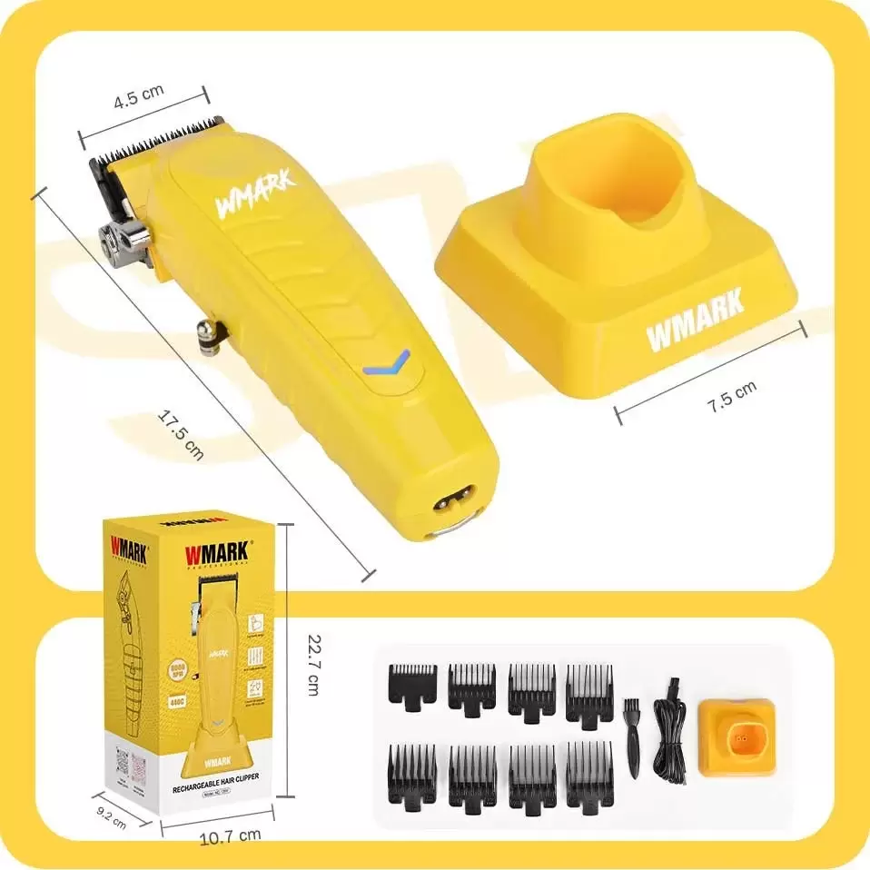 Машинка для стрижки волос Wmark NG-139 (желтый) фото
