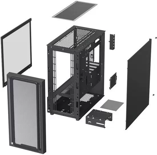 Корпус XASTRA A411M 4ARGB-FG (черный) фото