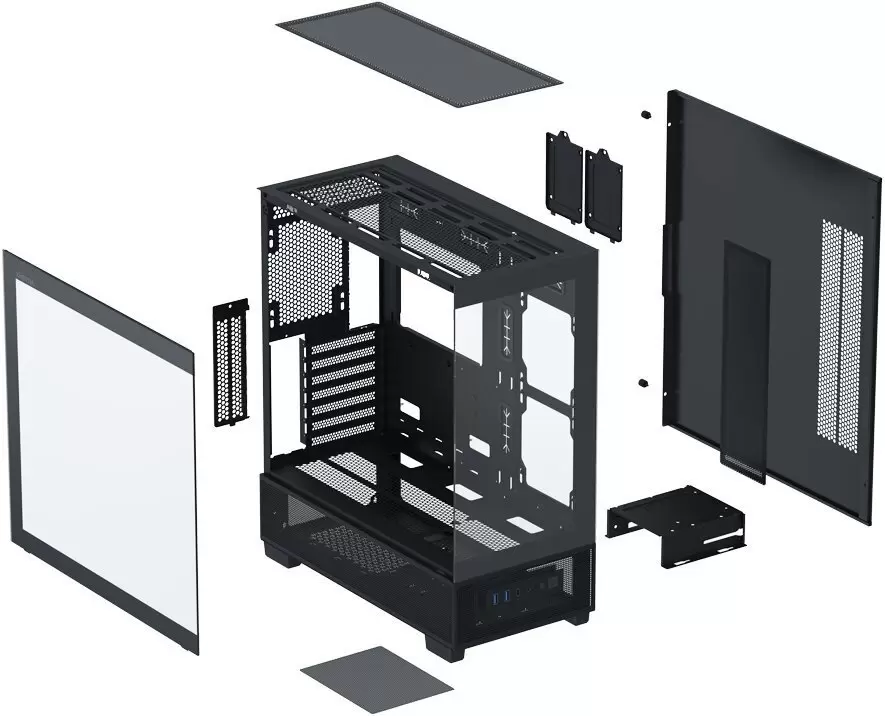 Корпус XASTRA Q500 3ARGB-FG-C10-UC (черный) фото