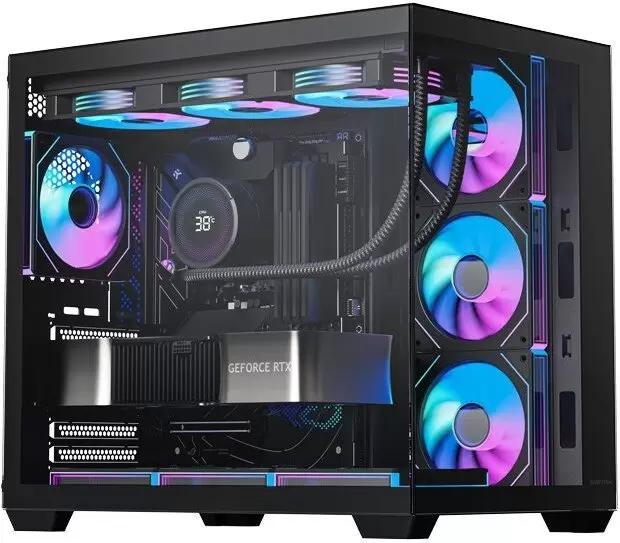 Корпус XASTRA QW500 7ARGB-C10-UC (черный) фото