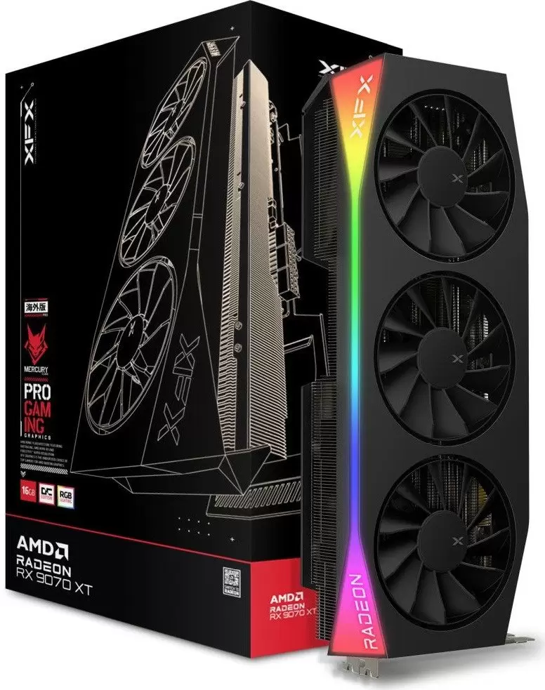 Видеокарта XFX Mercury AMD Radeon RX 9070XT OC Gaming Edition RX-97TRGBBB9 фото