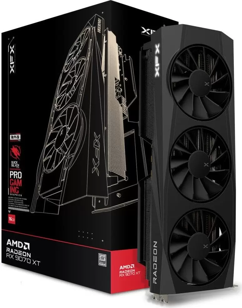 Видеокарта XFX Quicksilver AMD Radeon RX 9070XT Gaming Edition RX-97TQICKB9 фото