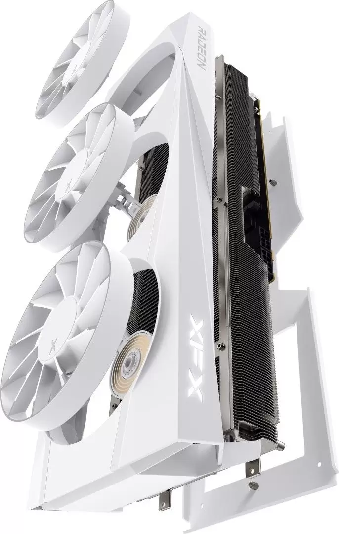 Видеокарта XFX Quicksilver AMD Radeon RX 9070XT White Magnetic Air Edition RX-97TMAQKW9 фото