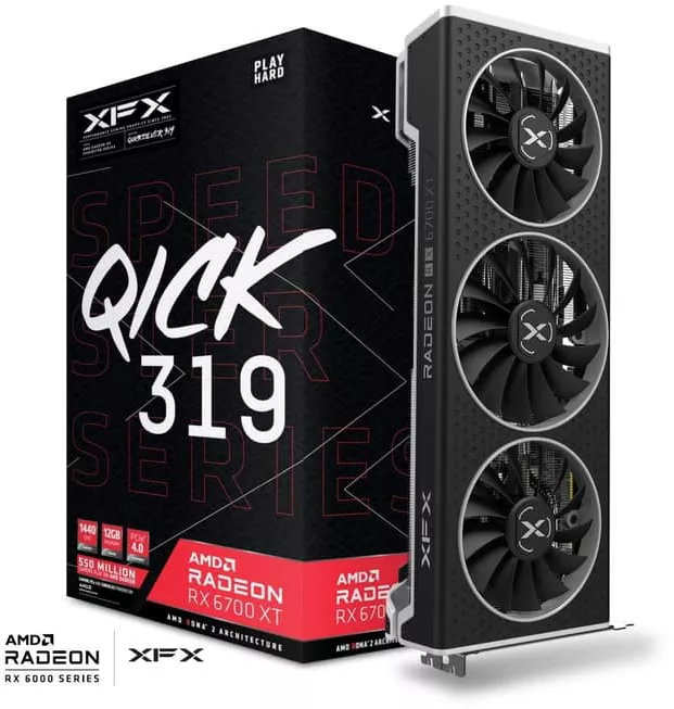 Видеокарта XFX Speedster Qick 319 Radeon RX 6700 XT Core 12GB GDDR6 фото 6