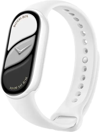 Xiaomi Smart Band 10 M2459B1 (белая керамика, с белым силиконовым ремешком, международная версия)
