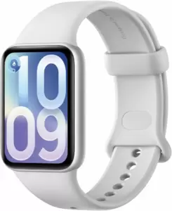 Фитнес-браслет Xiaomi Smart Band 10 Pro M2551B1 (серебристый, со светло-серым силиконовым ремешком, международная версия) фото