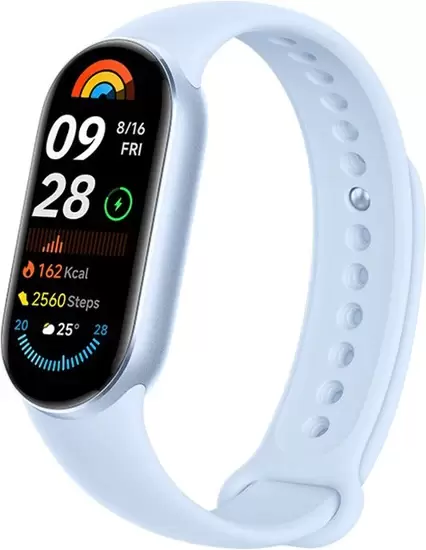 Xiaomi Smart Band 9 (голубой, с голубым силиконовым ремешком, международная версия)