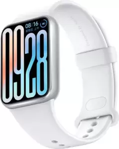 Фитнес-браслет Xiaomi Smart Band 9 Pro M2401B1 (серебристый, с белым силиконовым ремешком, международная версия) фото