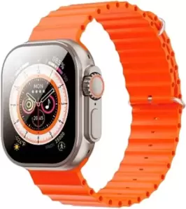 Умные часы XO M9 Ultra (серебристый, с оранжевым силиконовым ремешком) icon