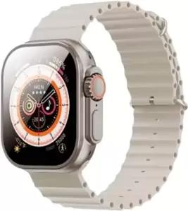Умные часы XO M9 Ultra (серебристый, с серым силиконовым ремешком) фото