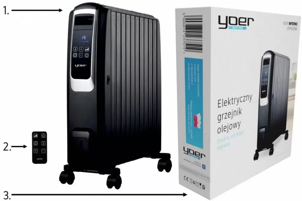 Масляный радиатор Yoer Inferno OFR1025BK фото