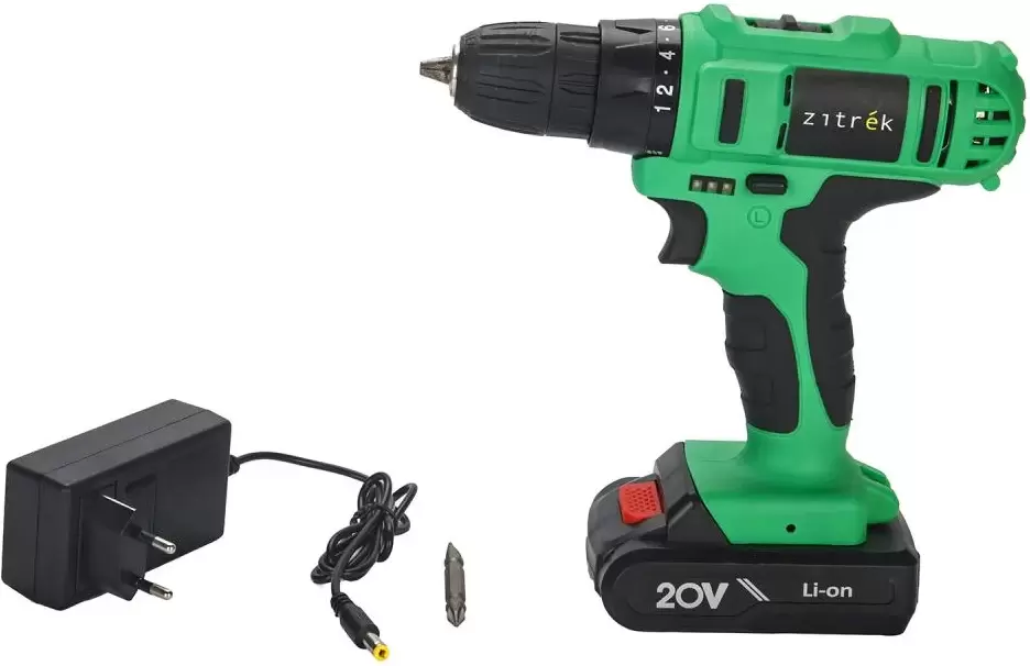 Дрель-шуруповерт аккумуляторная Zitrek Green 20-Li Plus (083-1115) фото