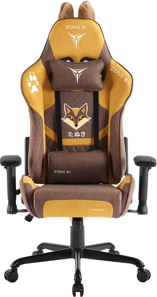 Игровое кресло Zone51 Tanuki (коричневы/оранжевый) фото 2