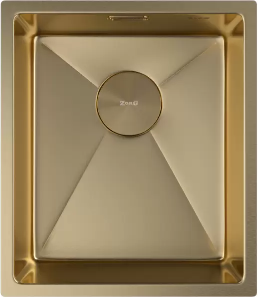 Кухонная мойка ZorG Zerox 38 U/IF PVD Gold фото 2